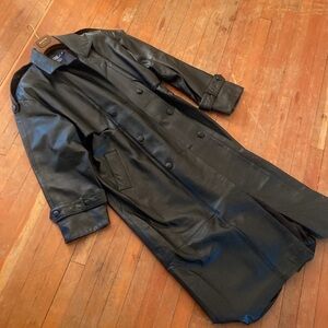 Extremely RARE Polo by Ralph Lauren Full Length Leather Trench